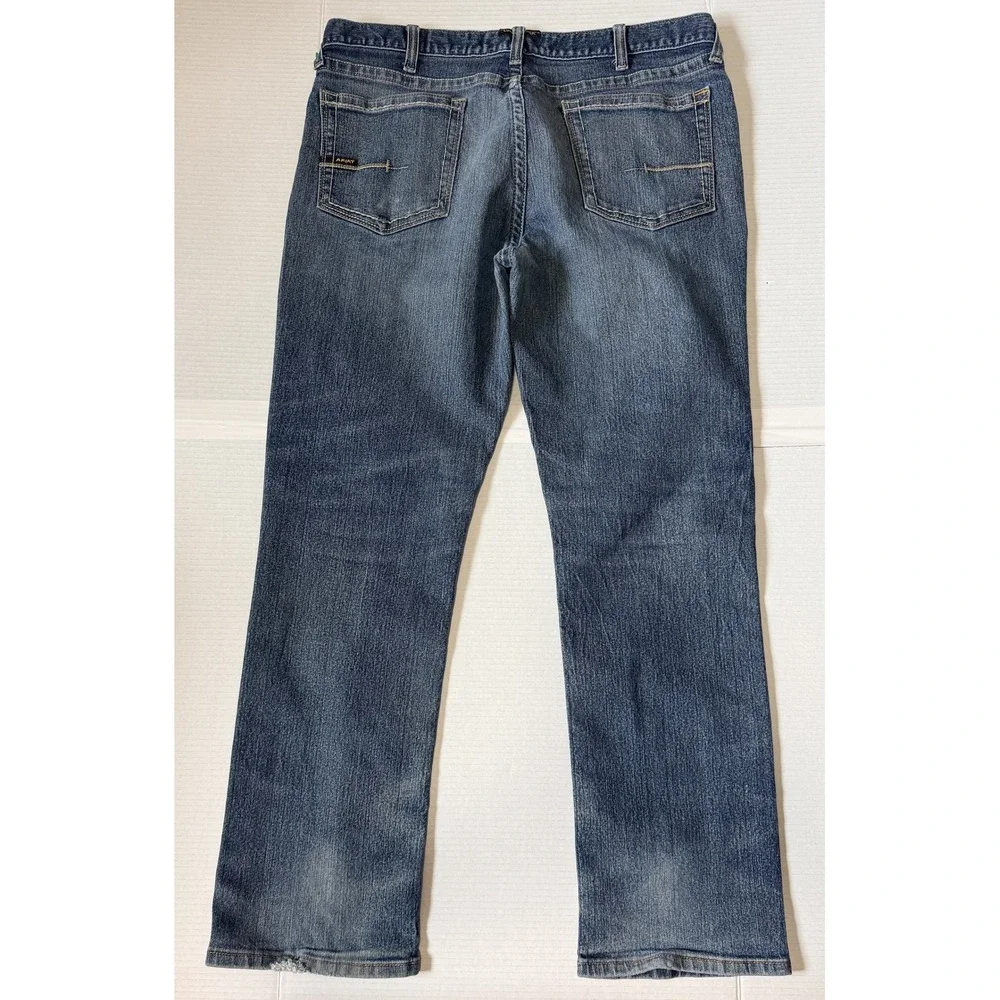 ARIAT M4 Rebar - Men's Jeans - Relaxed Bootcut Denim Distressed Workwear - 38x34
